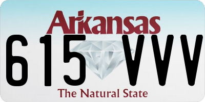 AR license plate 615VVV