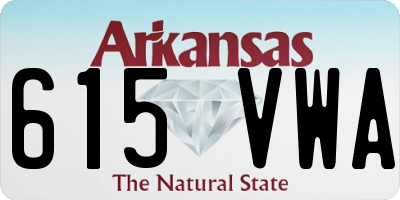 AR license plate 615VWA