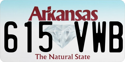 AR license plate 615VWB