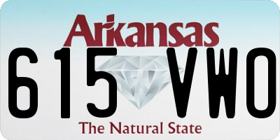 AR license plate 615VWO