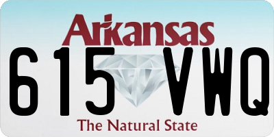 AR license plate 615VWQ