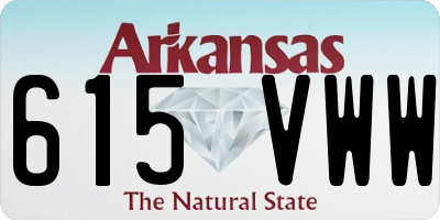 AR license plate 615VWW