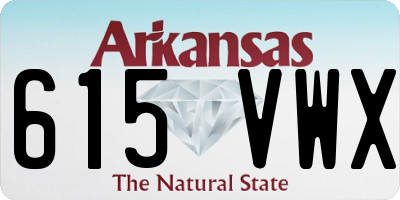AR license plate 615VWX