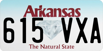 AR license plate 615VXA