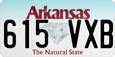 AR license plate 615VXB