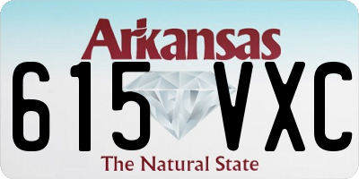AR license plate 615VXC