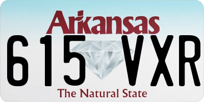 AR license plate 615VXR