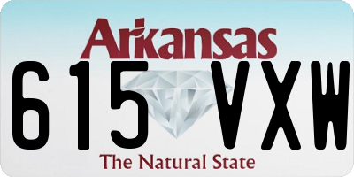 AR license plate 615VXW