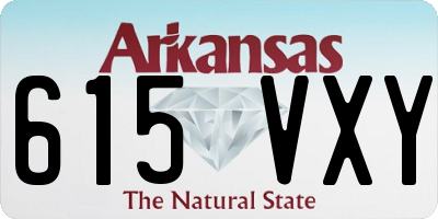 AR license plate 615VXY