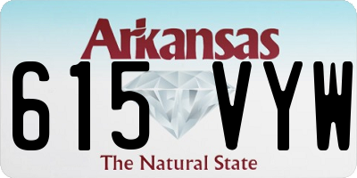AR license plate 615VYW