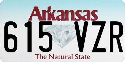 AR license plate 615VZR