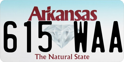 AR license plate 615WAA