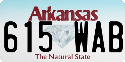 AR license plate 615WAB