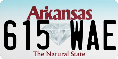 AR license plate 615WAE