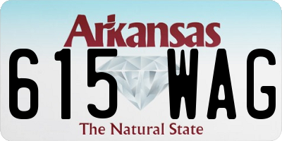 AR license plate 615WAG