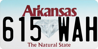 AR license plate 615WAH