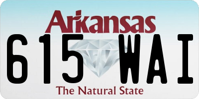 AR license plate 615WAI