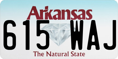 AR license plate 615WAJ