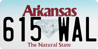 AR license plate 615WAL