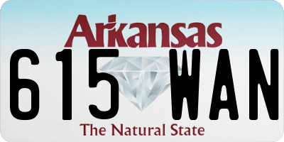 AR license plate 615WAN