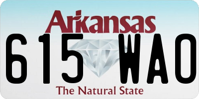 AR license plate 615WAO