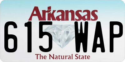 AR license plate 615WAP