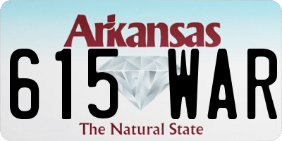 AR license plate 615WAR