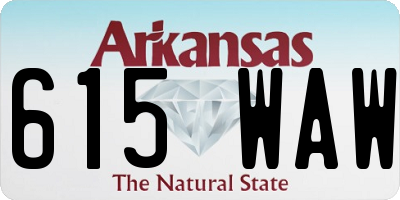 AR license plate 615WAW