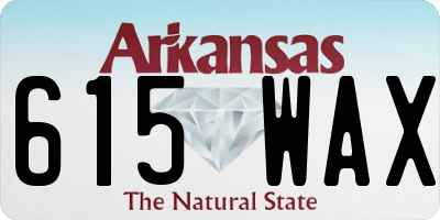 AR license plate 615WAX