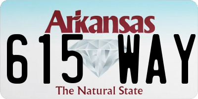 AR license plate 615WAY