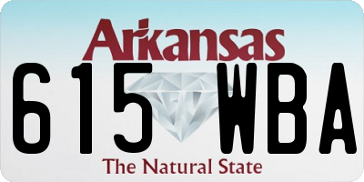 AR license plate 615WBA