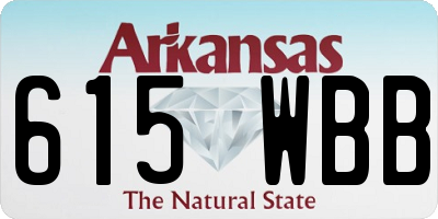 AR license plate 615WBB