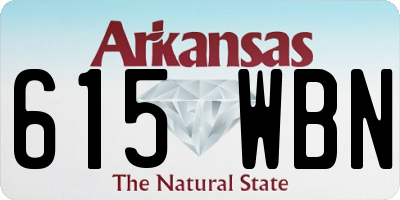 AR license plate 615WBN