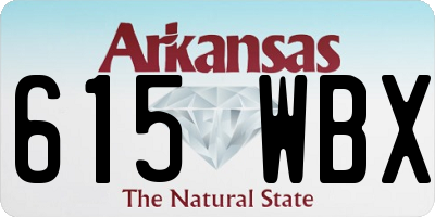 AR license plate 615WBX