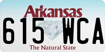 AR license plate 615WCA