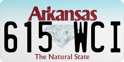 AR license plate 615WCI