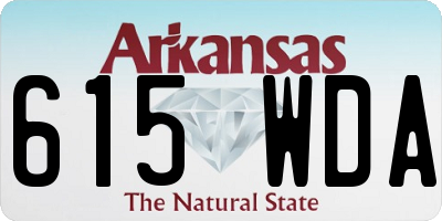 AR license plate 615WDA