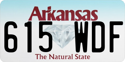 AR license plate 615WDF