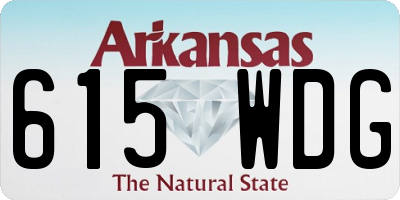 AR license plate 615WDG