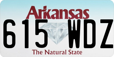 AR license plate 615WDZ