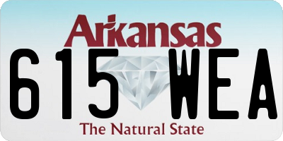 AR license plate 615WEA
