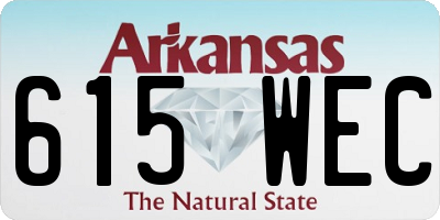 AR license plate 615WEC