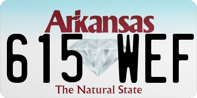 AR license plate 615WEF