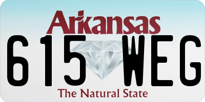 AR license plate 615WEG
