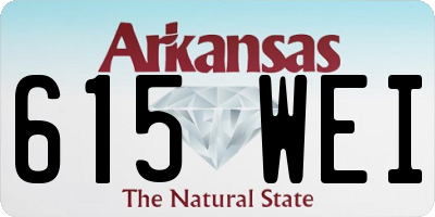 AR license plate 615WEI