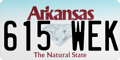 AR license plate 615WEK