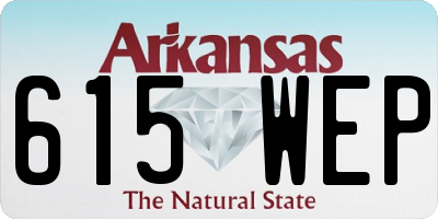 AR license plate 615WEP