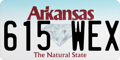 AR license plate 615WEX
