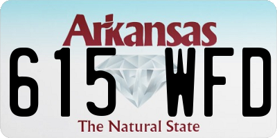 AR license plate 615WFD