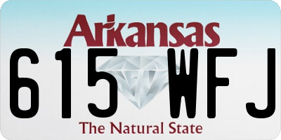 AR license plate 615WFJ